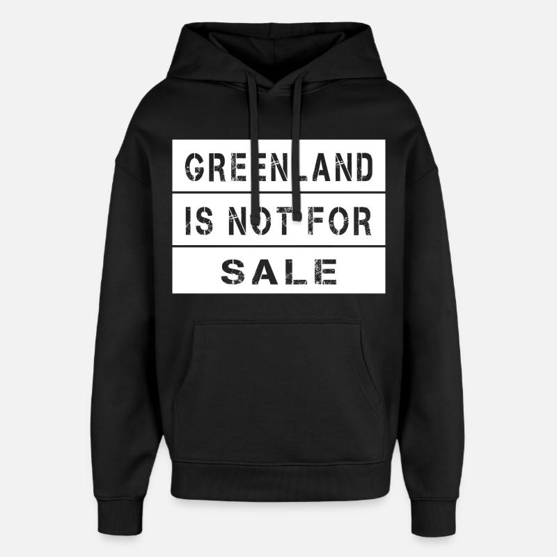 Le Groenland n’est pas à vendre - Sweat à capuche unisexe Stanley/Stella Oversized - noir