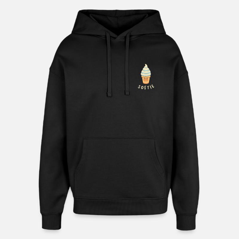 Softie Softeis Comic Icecream Lover - Oversized Unisex Hoodie von Stanley/Stella - Schwarz