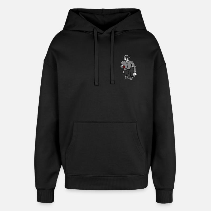 Joueur de pétanque droitier - Sweat à capuche unisexe Stanley/Stella Oversized - noir