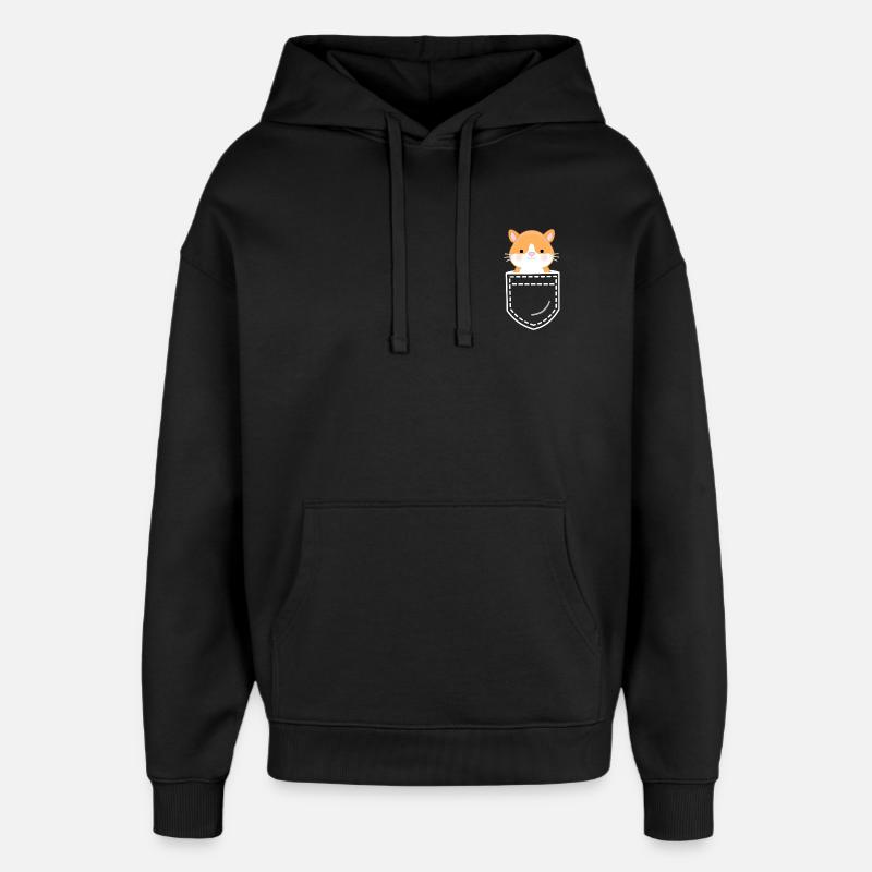 Hamster - Sweat à capuche unisexe Stanley/Stella Oversized - noir
