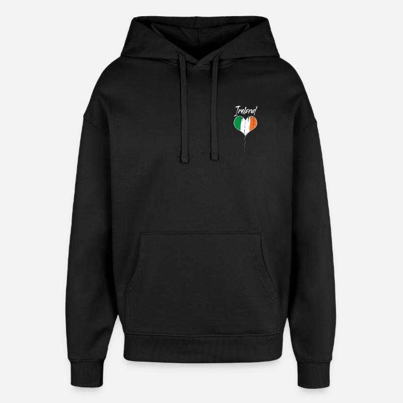Irlande - Sweat à capuche unisexe Stanley/Stella Oversized - noir