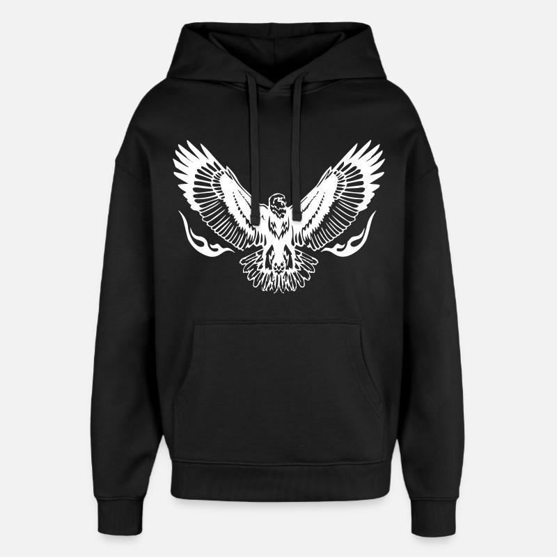 Ailes d’aigle - Sweat à capuche unisexe Stanley/Stella Oversized - noir