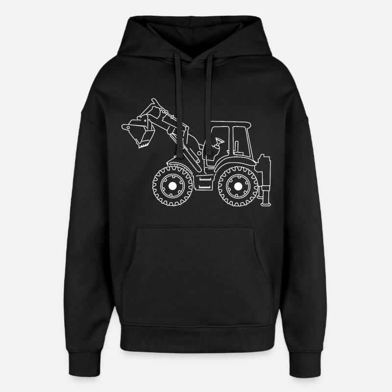 Excavatrice - Sweat à capuche unisexe Stanley/Stella Oversized - noir