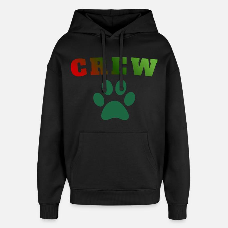 Chien d’équipage - Sweat à capuche unisexe Stanley/Stella Oversized - noir