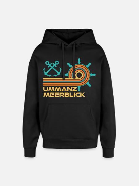 Ostsee Urlaub MEERESBLICK Lustiges - Oversized Unisex Hoodie von Stanley/Stella - Schwarz