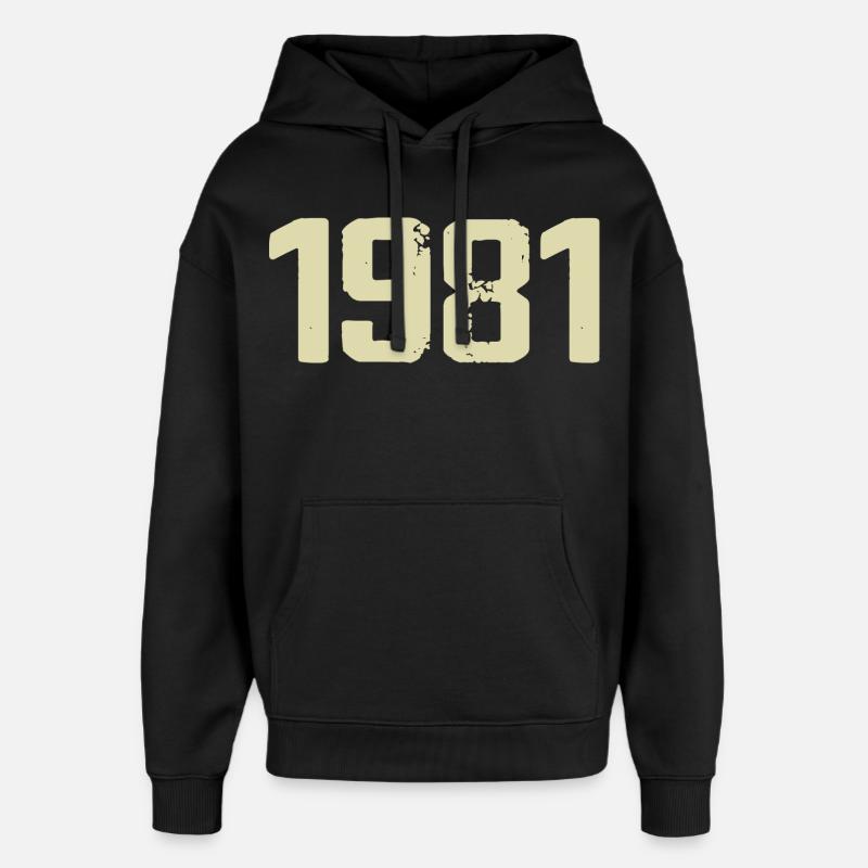 Jubiläum 1981 - Oversized Unisex Hoodie von Stanley/Stella - Schwarz