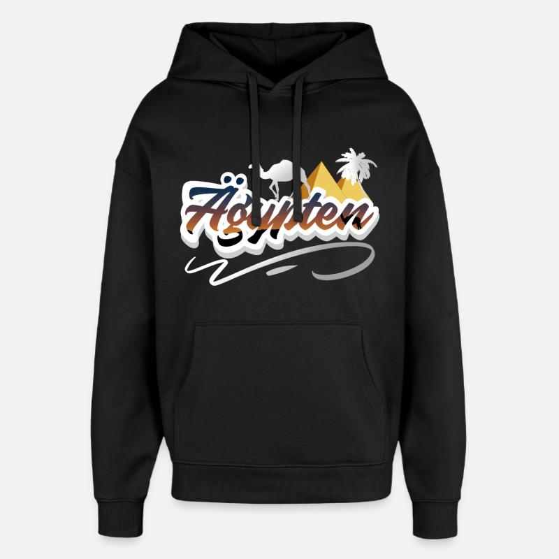 Egypte - Sweat à capuche unisexe Stanley/Stella Oversized - noir