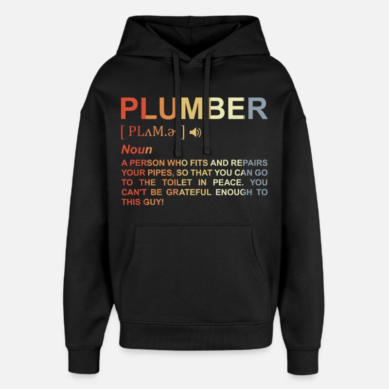 Terme de plombier - Sweat à capuche unisexe Stanley/Stella Oversized - noir