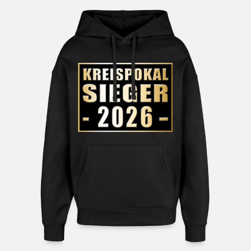 District Cup Winner 2026 - Oversized Unisex Hoodie by Stanley/Stella - black