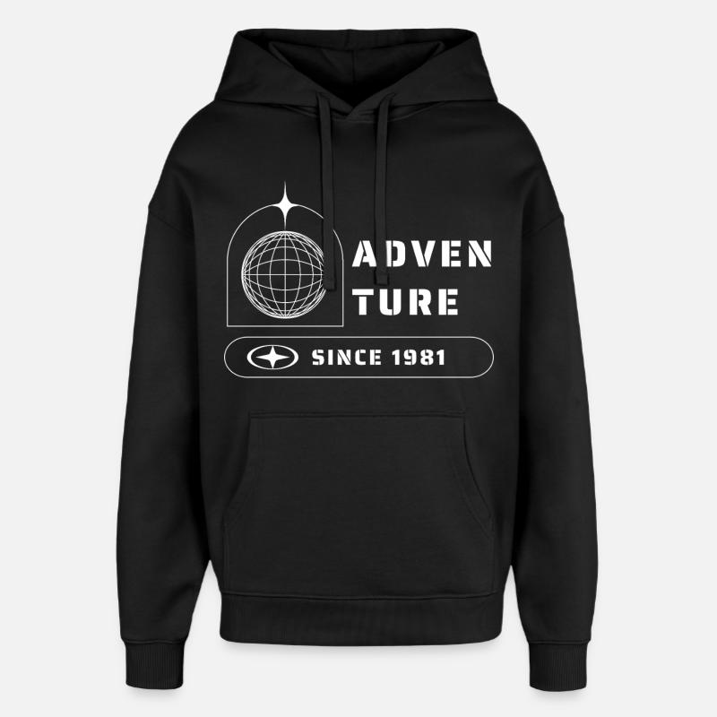 Aventure Explorer Voyage 1981 - Sweat à capuche unisexe Stanley/Stella Oversized - noir