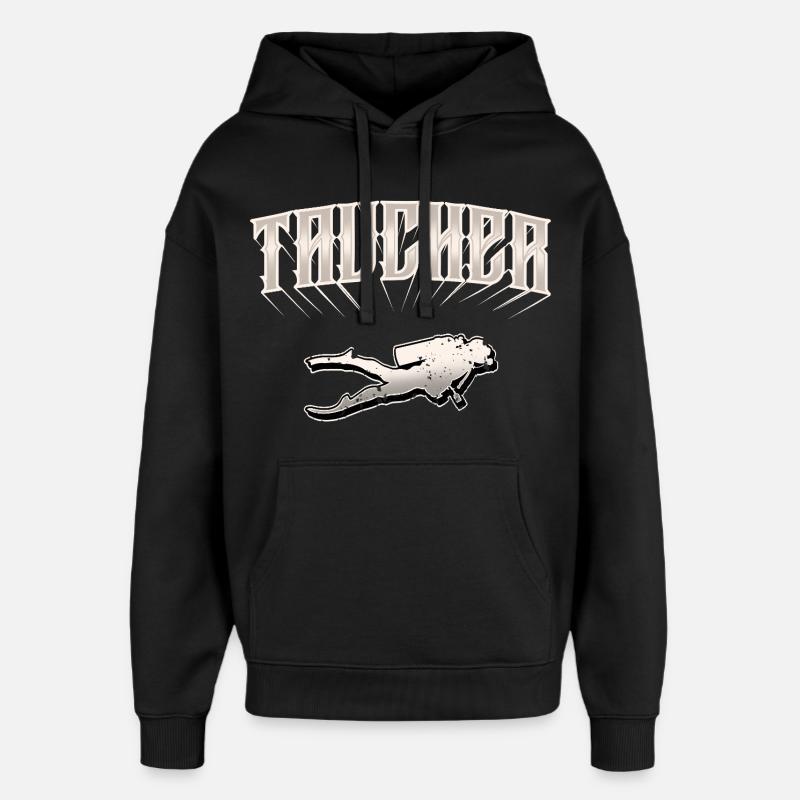 Plongeurs - Sweat à capuche unisexe Stanley/Stella Oversized - noir