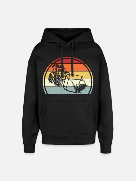 Excavator - Oversized Unisex Hoodie by Stanley/Stella - black