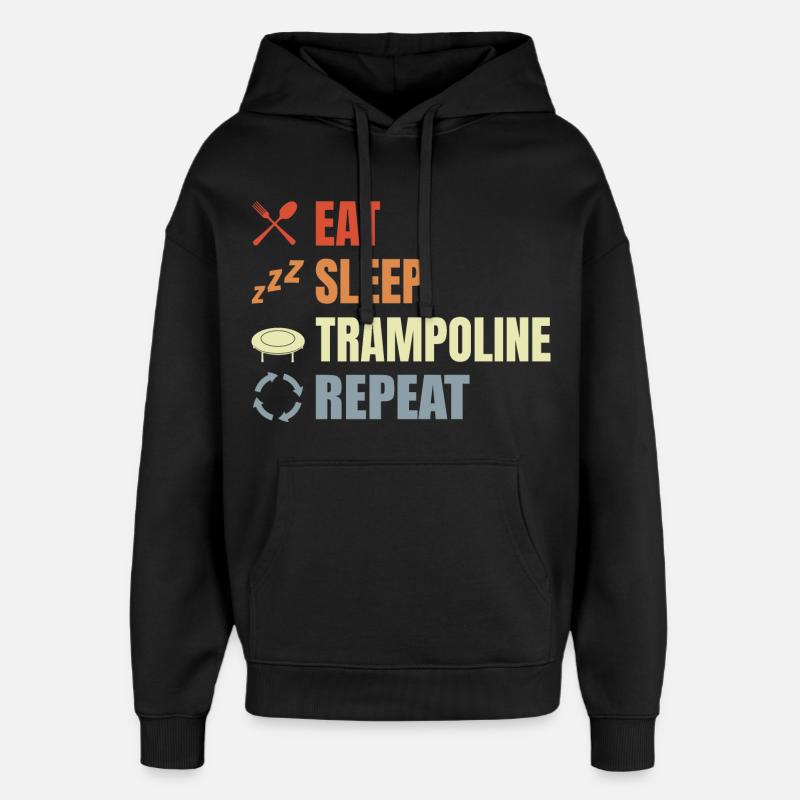 Routine de saut de trampoline - Sweat à capuche unisexe Stanley/Stella Oversized - noir