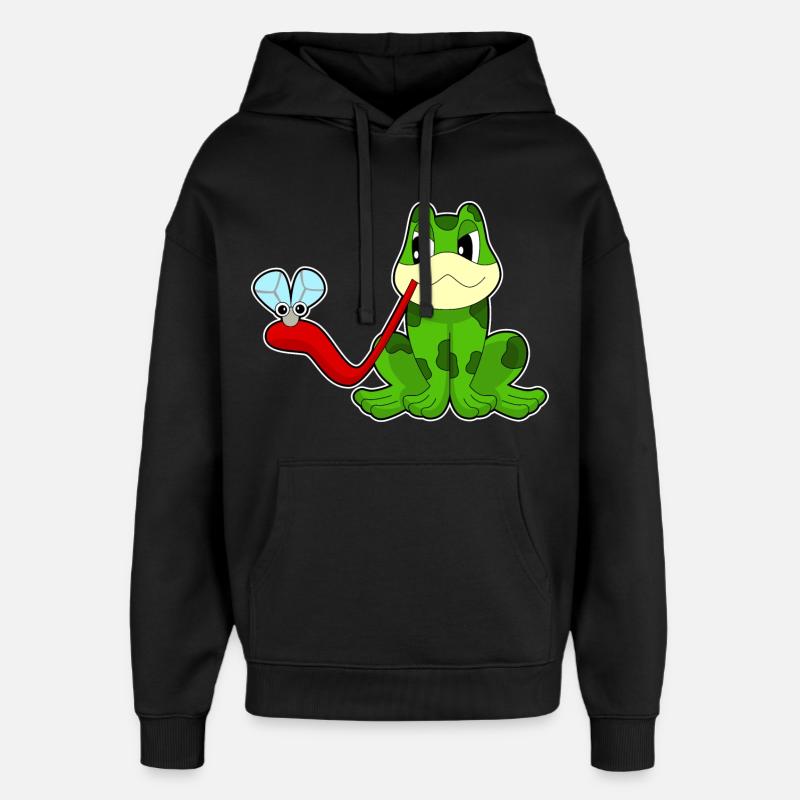 Mouche grenouille - Sweat à capuche unisexe Stanley/Stella Oversized - noir