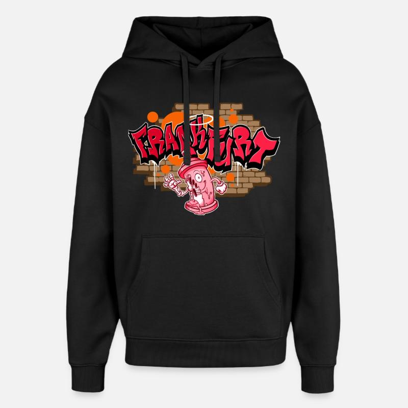 Frankfurt Graffiti - Oversized Unisex Hoodie von Stanley/Stella - Schwarz