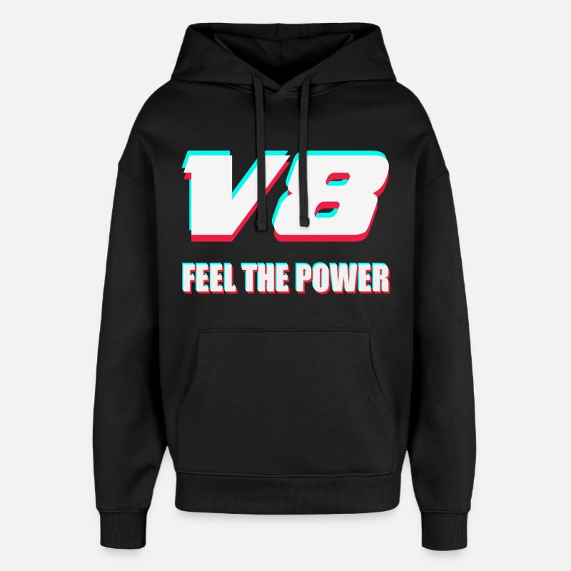 V8 - Sweat à capuche unisexe Stanley/Stella Oversized - noir