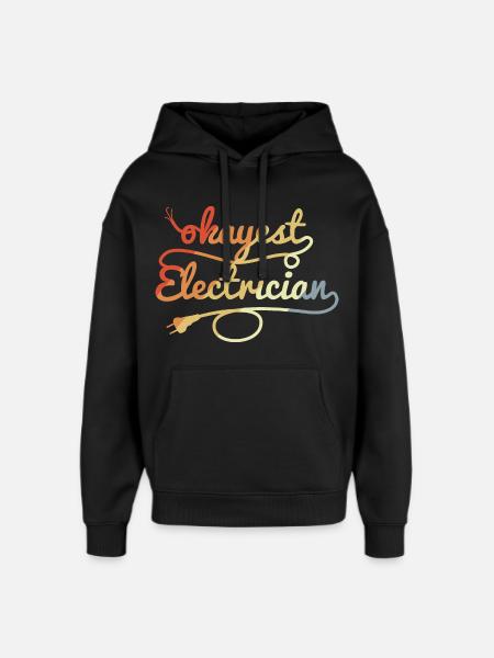 Elektrikerwitz - Oversized Unisex Hoodie von Stanley/Stella - Schwarz