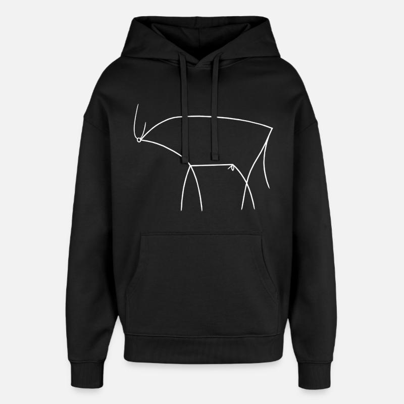 Stier - Oversized Unisex Hoodie von Stanley/Stella - Schwarz