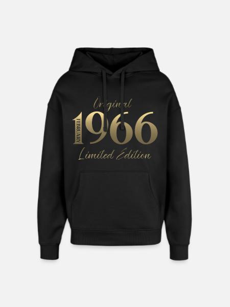60e anniversaire février 1966 Millésime - Sweat à capuche unisexe Stanley/Stella Oversized - noir