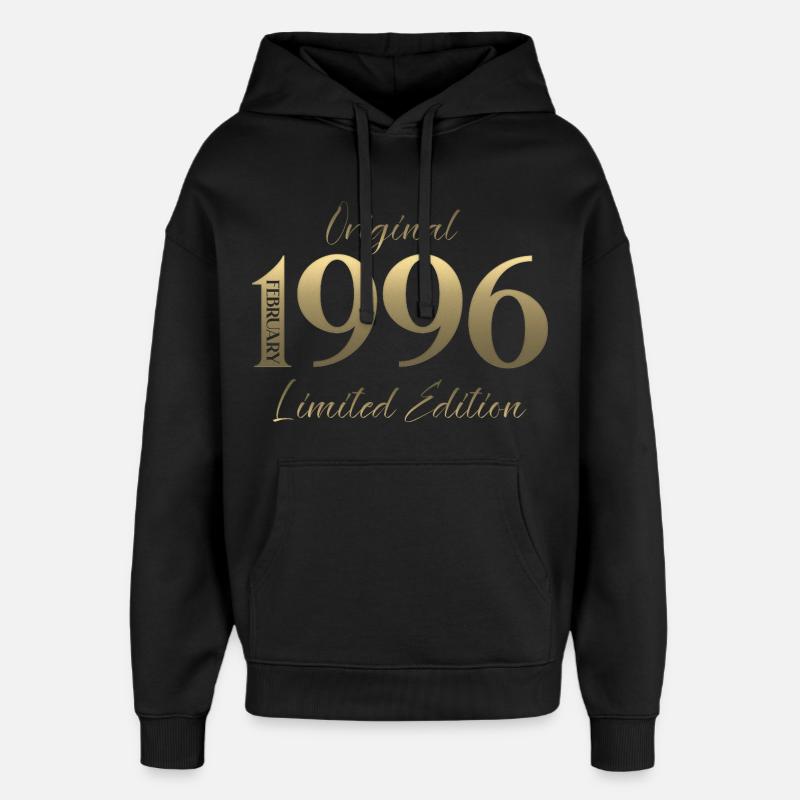 30e anniversaire février 1996 Millésime - Sweat à capuche unisexe Stanley/Stella Oversized - noir