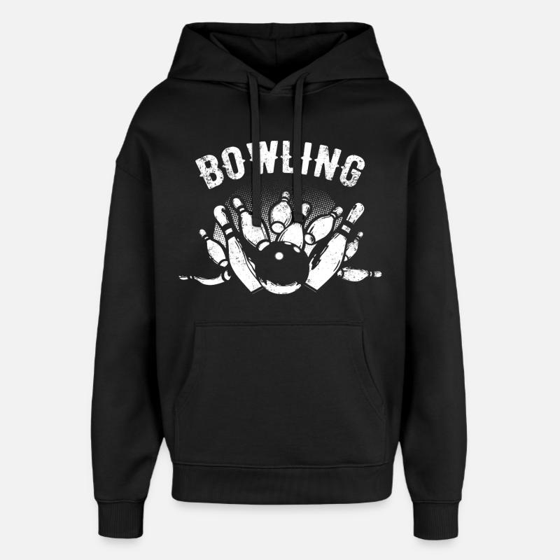 Bowling - Sweat à capuche unisexe Stanley/Stella Oversized - noir