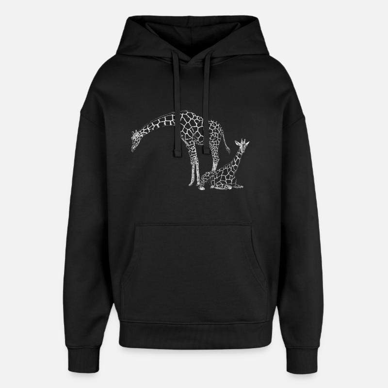 Girafes - Sweat à capuche unisexe Stanley/Stella Oversized - noir
