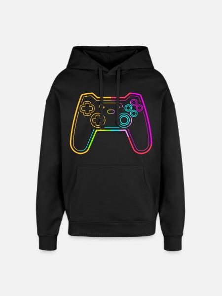 Video Games Sketch - Oversized Unisex Hoodie by Stanley/Stella - black