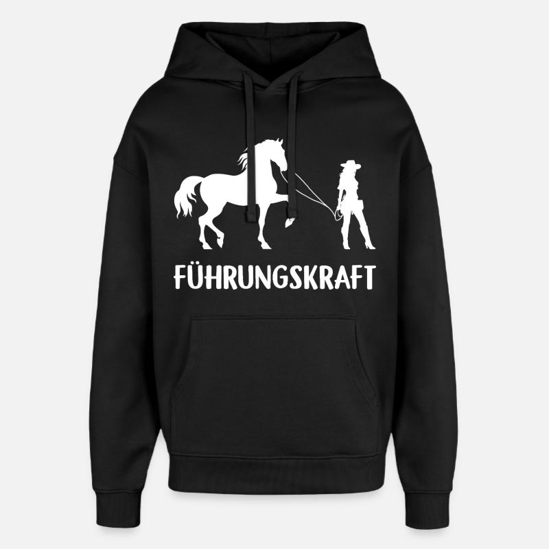 Gestionnaire de cavalières féminines - Sweat à capuche unisexe Stanley/Stella Oversized - noir