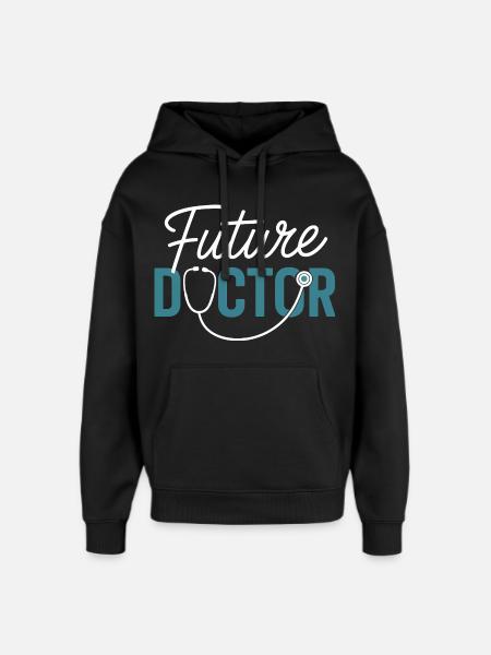 Future Doctor Stethoscope Design - Oversized Unisex Hoodie by Stanley/Stella - black