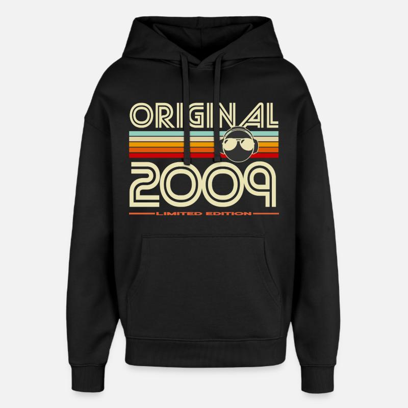 Original 2009 Édition rétro - Sweat à capuche unisexe Stanley/Stella Oversized - noir