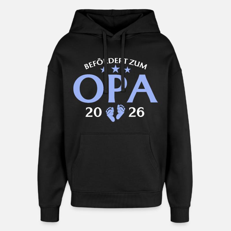 Großvater 2026 Befördert zur Opa - Oversized Unisex Hoodie von Stanley/Stella - Schwarz
