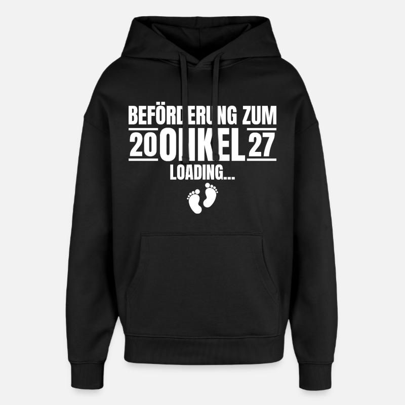 Beförderung zum Onkel 2027 Loading - Oversized Unisex Hoodie von Stanley/Stella - Schwarz