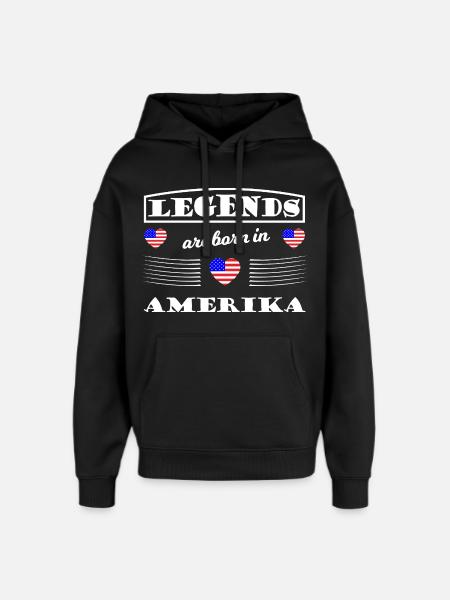 Légendes d’Amérique - Sweat à capuche unisexe Stanley/Stella Oversized - noir