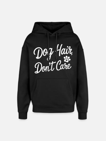 Je me fiche des poils de chien - Sweat à capuche unisexe Stanley/Stella Oversized - noir