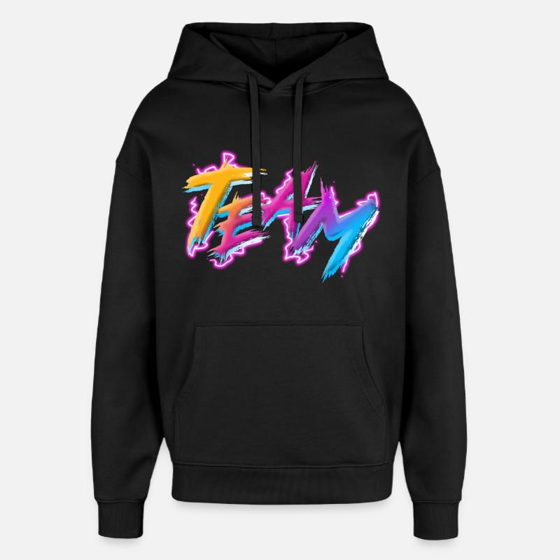 Équipe - Sweat à capuche unisexe Stanley/Stella Oversized - noir