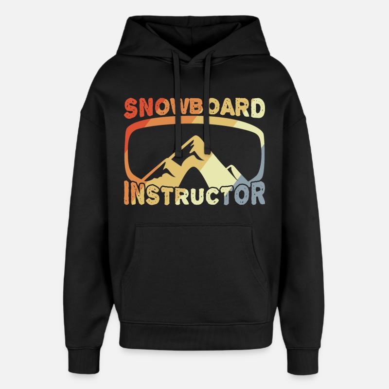 Moniteur de snowboard - Sweat à capuche unisexe Stanley/Stella Oversized - noir