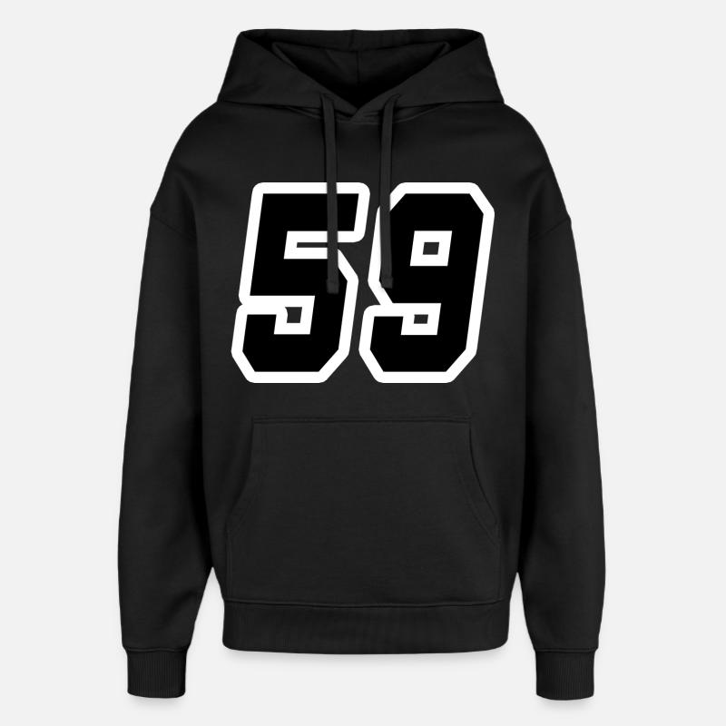 Nummer neunundfünfzig 59 - Oversized Unisex Hoodie von Stanley/Stella - Schwarz