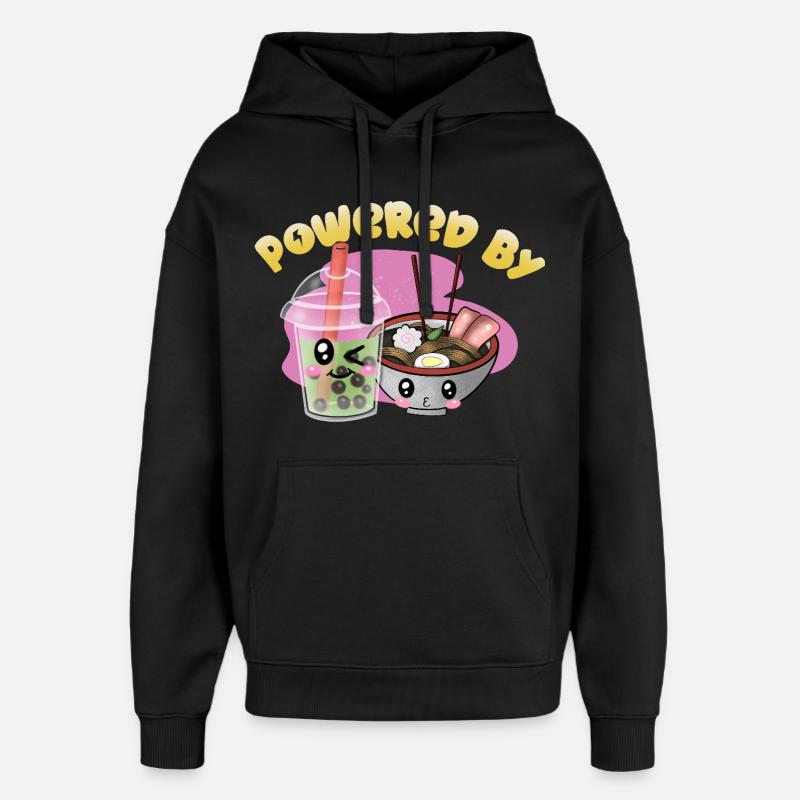 Powered by Ramen - Oversized Unisex Hoodie von Stanley/Stella - Schwarz