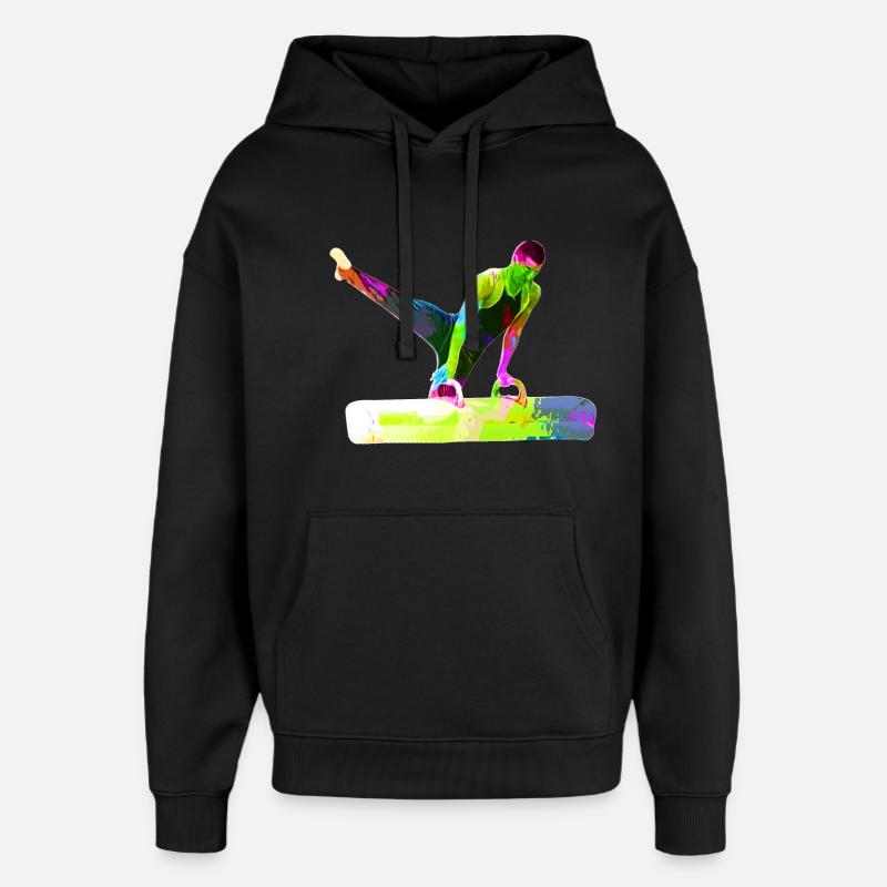 Pauschenpferd Turner - Oversized Unisex Hoodie von Stanley/Stella - Schwarz