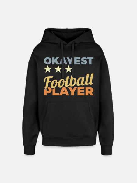 Average American Footballer - Oversized Unisex Hoodie by Stanley/Stella - black
