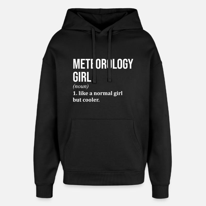 météorologie - Sweat à capuche unisexe Stanley/Stella Oversized - noir