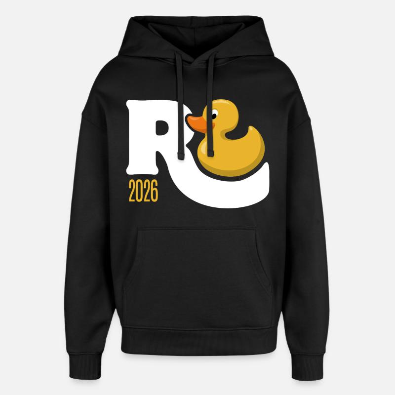 Gummiente Rente 2026 - Ruhestand - Pension - Oversized Unisex Hoodie von Stanley/Stella - Schwarz