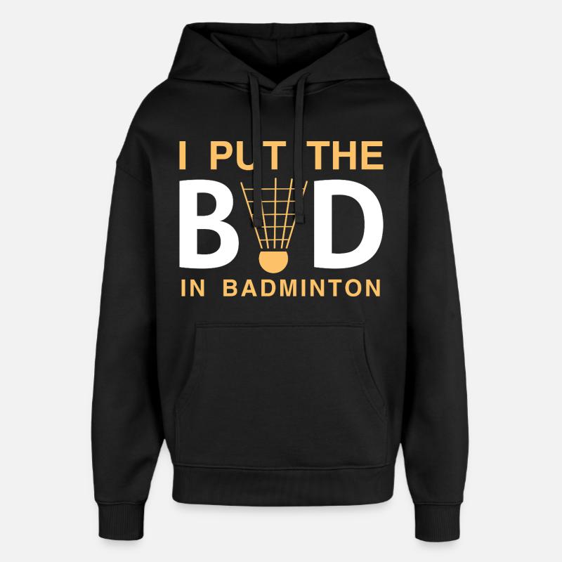 Badminton - Sweat à capuche unisexe Stanley/Stella Oversized - noir