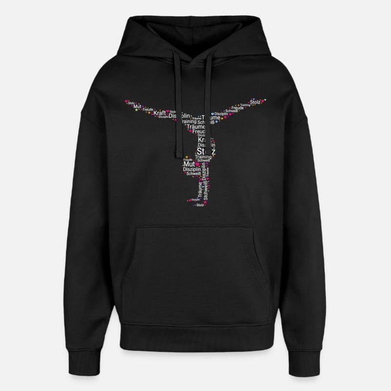 Cadeau de gymnastique pour gymnaste - Drôle - Sweat à capuche unisexe Stanley/Stella Oversized - noir