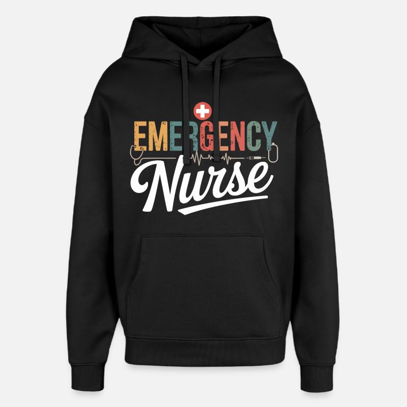 Conception d’urgence pour infirmières d’urgence - Sweat à capuche unisexe Stanley/Stella Oversized - noir
