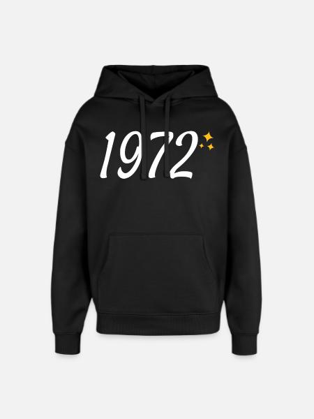 1972 - Oversized Unisex Hoodie by Stanley/Stella - black
