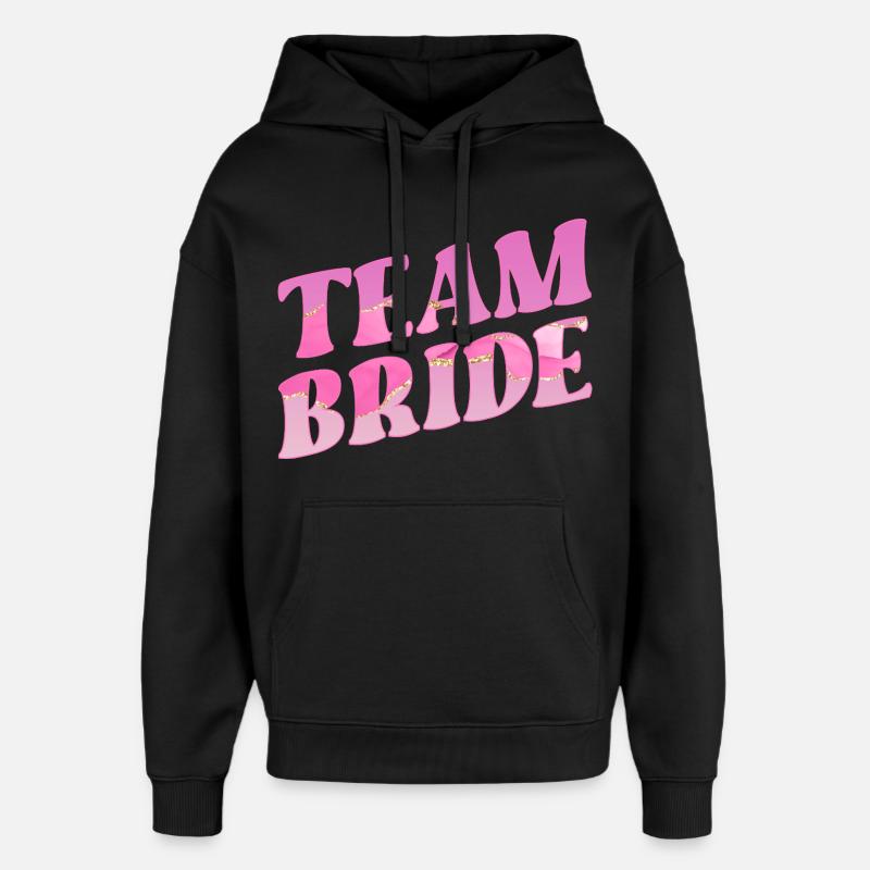 Équipe de mariage mariée - Sweat à capuche unisexe Stanley/Stella Oversized - noir