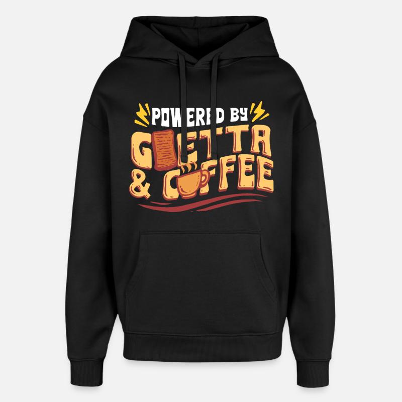 Goetta Wurst Powered By Goetta & Coffee - Oversized Unisex Hoodie von Stanley/Stella - Schwarz