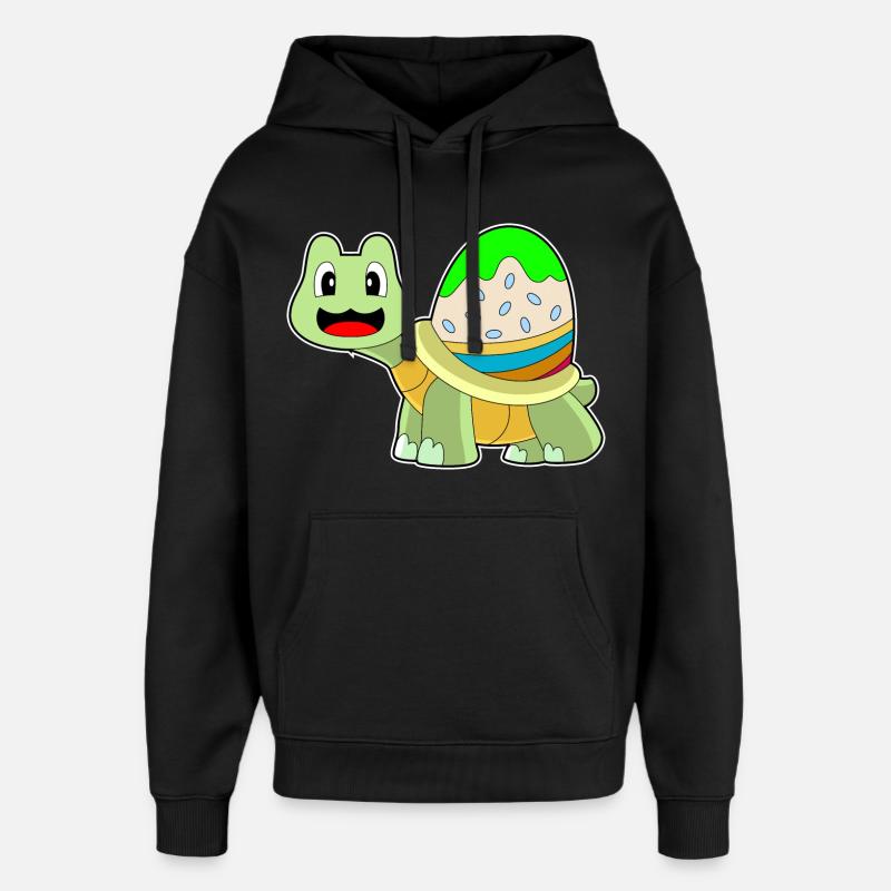 Schildkröte Ostern Osterei - Oversized Unisex Hoodie von Stanley/Stella - Schwarz