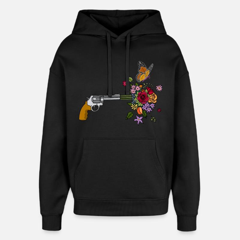 Un pistolet pour la paix - Sweat à capuche unisexe Stanley/Stella Oversized - noir